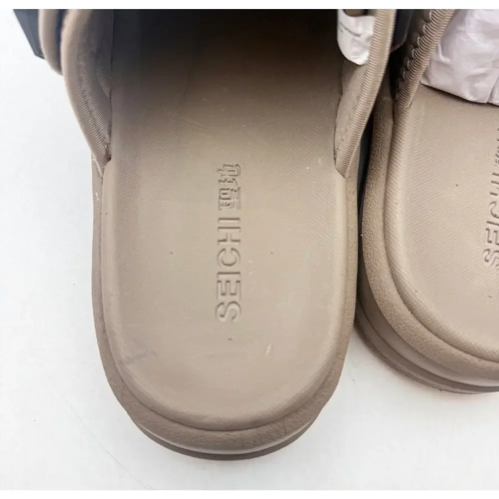 Seichi Mens Yoroi V2 Slide Sandals Size 11 EU 44 Taupe NIB